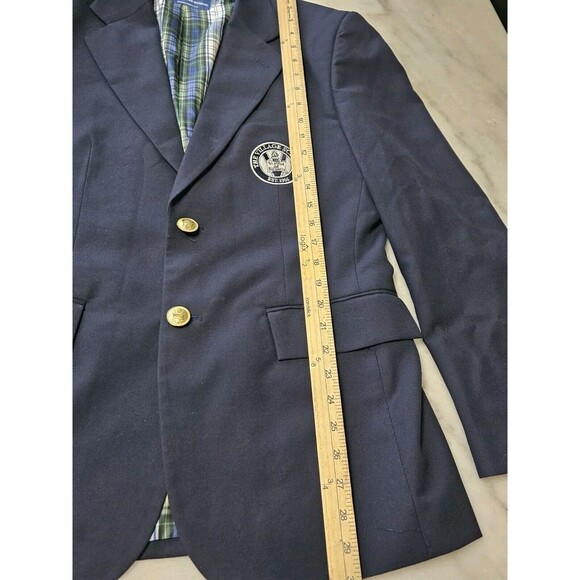 The Village School Blazer Size 38R Golden Buttons Navy - Picture 4 of 11